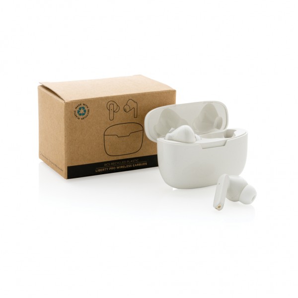 Liberty Pro TWS-Ohrhörer aus recyceltem RCS-ABS, weiß