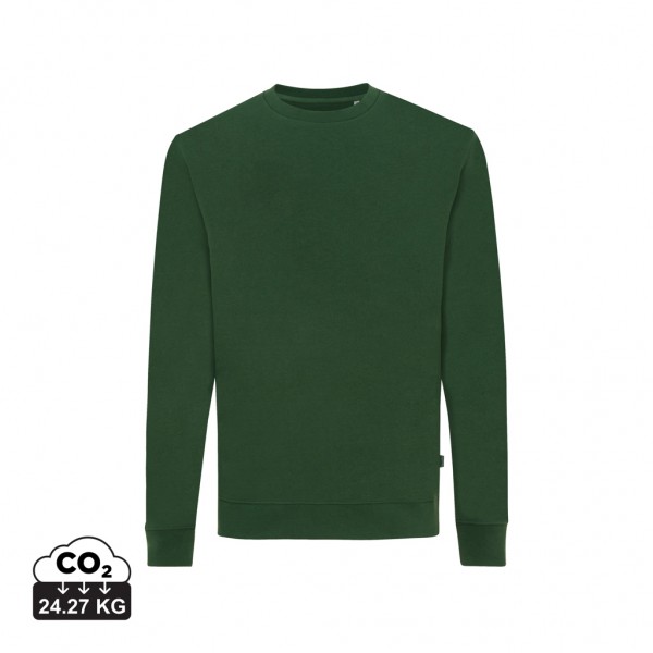 IQONIQ Zion Rundhals-Sweater aus recycelter Baumwolle, forest green M