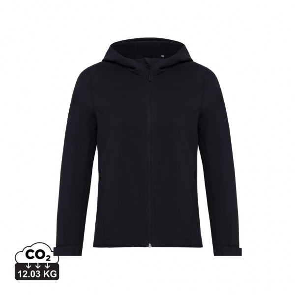 IQONIQ Makalu Damen Softshelljacke aus recyceltem Polyester, schwarz M