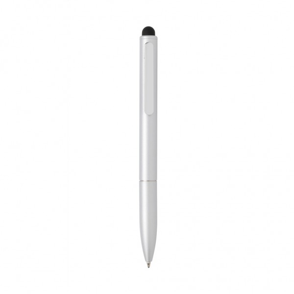 Kymi Stift mit Stylus aus RCS recyceltem Aluminum, silber