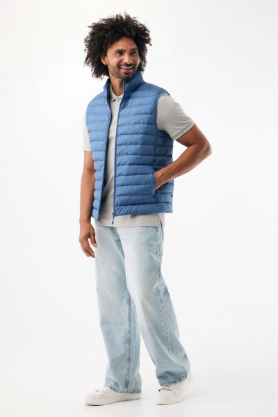 IQONIQ Meru Herren Bodywarmer aus recyceltem Polyester, moon blue S