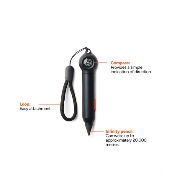 Nordic Drift Trial RCS Infinity Pocket-Pen mit Kompass, schwarz