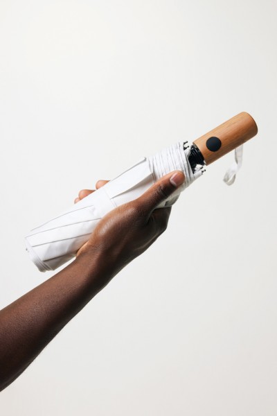 Kaycey 21“ Auto-Open Mini-Regenschirm aus AWARE™ rPET, beige