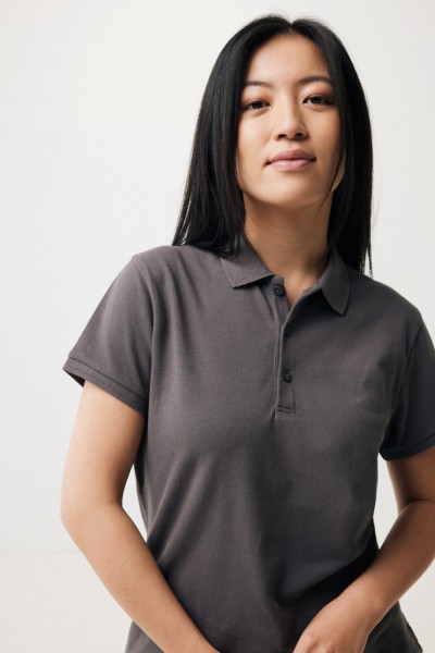 IQONIQ Yosemite Damen Piqué-Poloshirt aus rec. Baumwolle, anthrazit XS