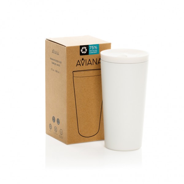 Aviana™ Rowan RCS recycelter Thermobecher 500ml, weiß
