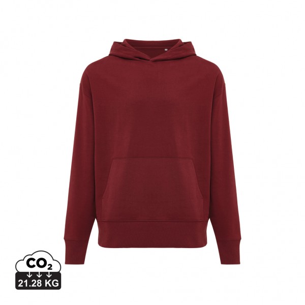 IQONIQ Yoho Relax-Hoodie aus recycelter Baumwolle, burgunderrot L