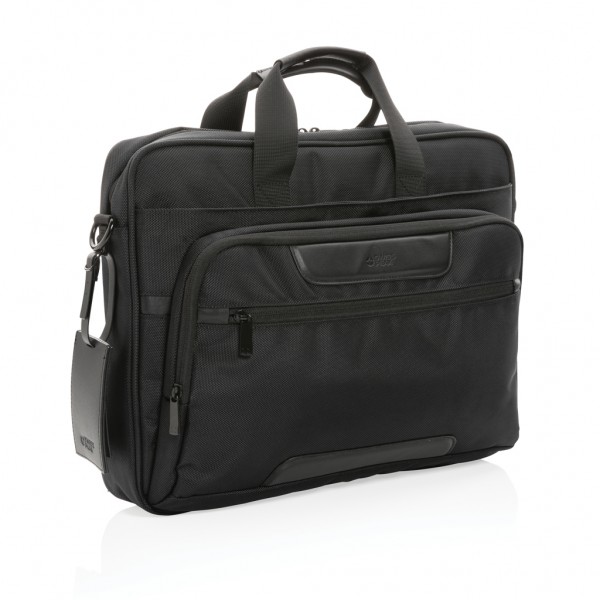 Swiss Peak AWARE™ RPET Voyager 15.6` Laptop-Tasche, schwarz