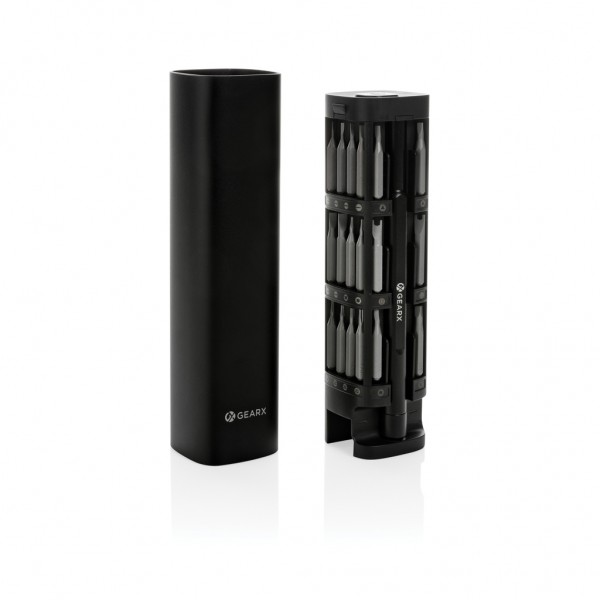 Gear X 46-tlg. Präzisions-Bit-Set aus RCS recyc. Aluminium, schwarz