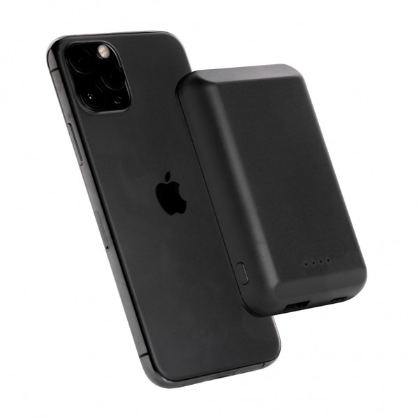 Magnetische 5.000 mAh Wireless Powerbank, schwarz