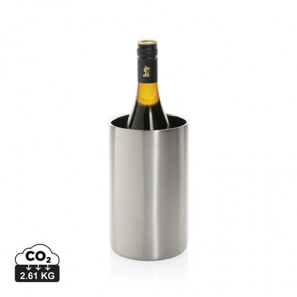 Vino Weinkühler aus RCS-zertifiziert recyc. Stainless-Steel, silber