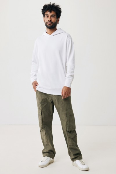 IQONIQ Yengo Hoodie mit Seitentaschen aus rec. Baumwolle, recycled white M