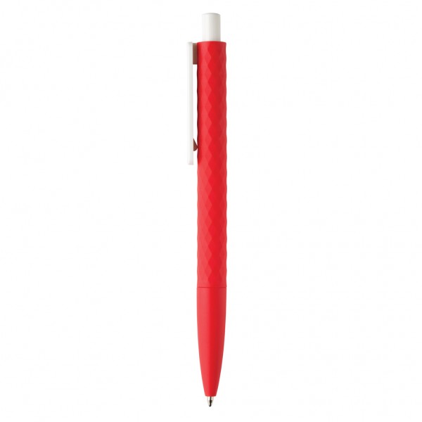 X3-Stift mit Smooth-Touch aus RCS recyceltem ABS, rot