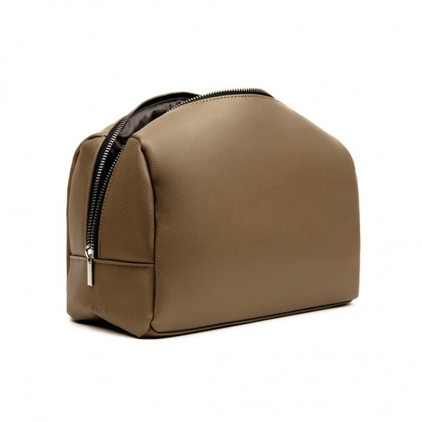 VINGA Bermond Kulturtasche aus RCS recyceltem PU, braun