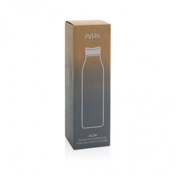Avira Alok 360 Klick-Wasserflasche aus RCS rec. Stahl, 600ml, schwarz