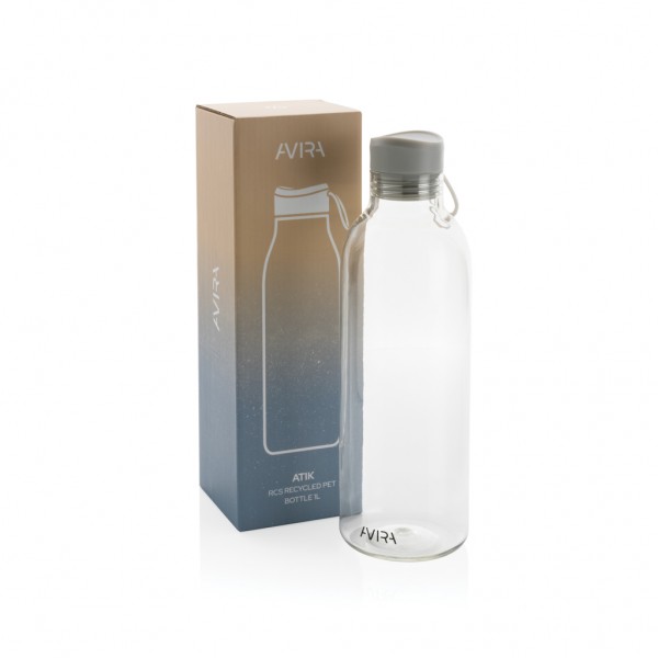 Avira Atik RCS recycelte PET-Flasche 1L, transparent