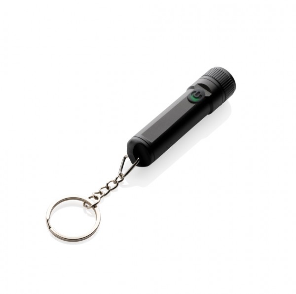 Gear X wiederaufladbare ultrahelle Key-Chain Taschenlampe, schwarz
