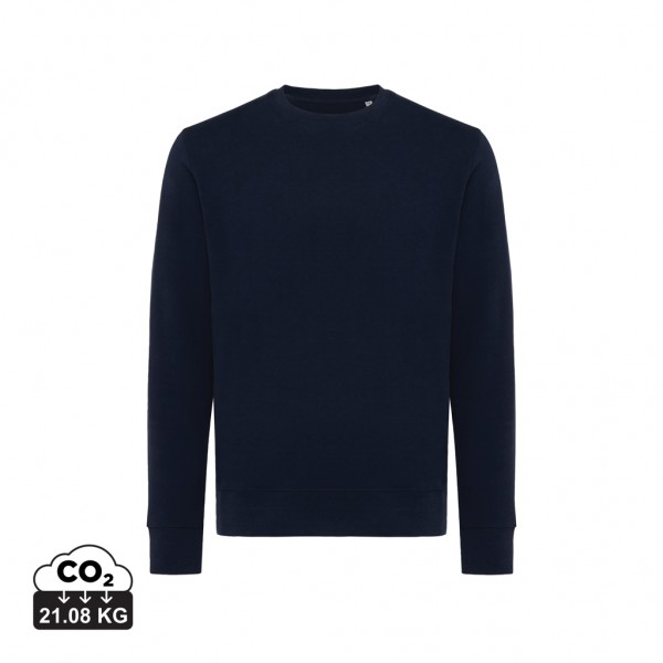 IQONIQ Etosha Lightweight Sweater aus recycelter Baumwolle, navy blau 5XL