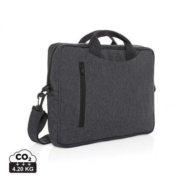 Laluka AWARE™ 15.4` Laptop-Tasche aus recycelter Baumwolle, anthrazit