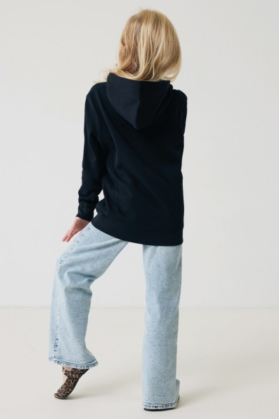 IQONIQ Yengo KidsHoodie mit Seitentaschen aus rec. Baumwolle, schwarz 1112