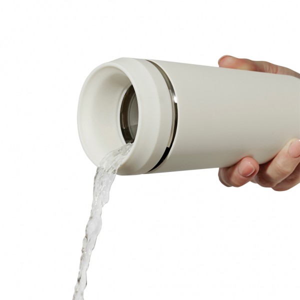 Topl-Trinkbecher aus rec. Stahl mit 360-Grad-Deckel 354ml, braun