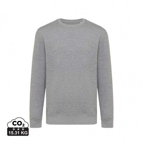 IQONIQ Etosha Lightweight Sweater aus recycelter Baumwolle, light heather anthracite XL