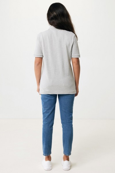 IQONIQ Yosemite Piqué-Poloshirt aus recycelter Baumwolle, heather grey 5XL