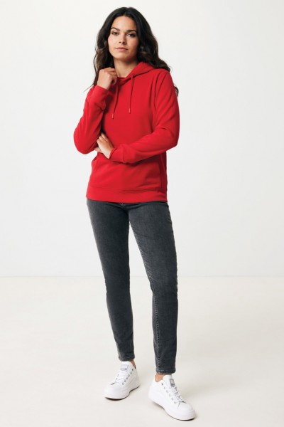 IQONIQ Rila Lightweight Hoodie aus recycelter Baumwolle, rot XXL