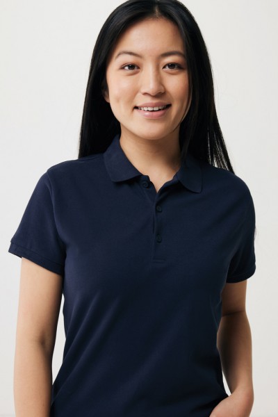 IQONIQ Yosemite Damen Piqué-Poloshirt aus rec. Baumwolle, navy blau XXXL