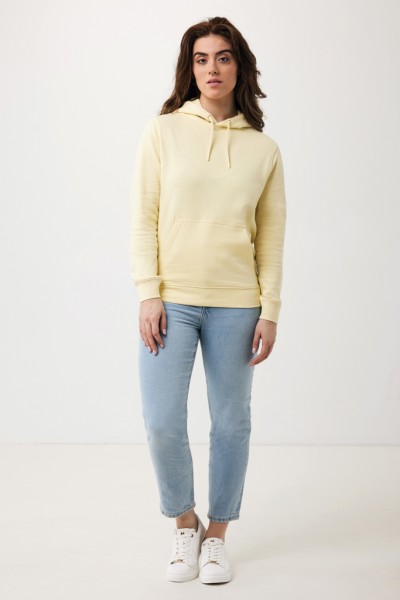 IQONIQ Rila Lightweight Hoodie aus recycelter Baumwolle, cream yellow XXS