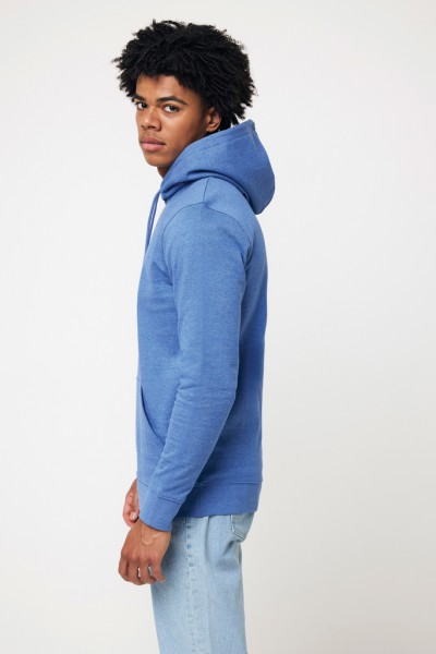 IQONIQ Torres ungefärbter Hoodie aus recycelter Baumwolle, heather blue XXL