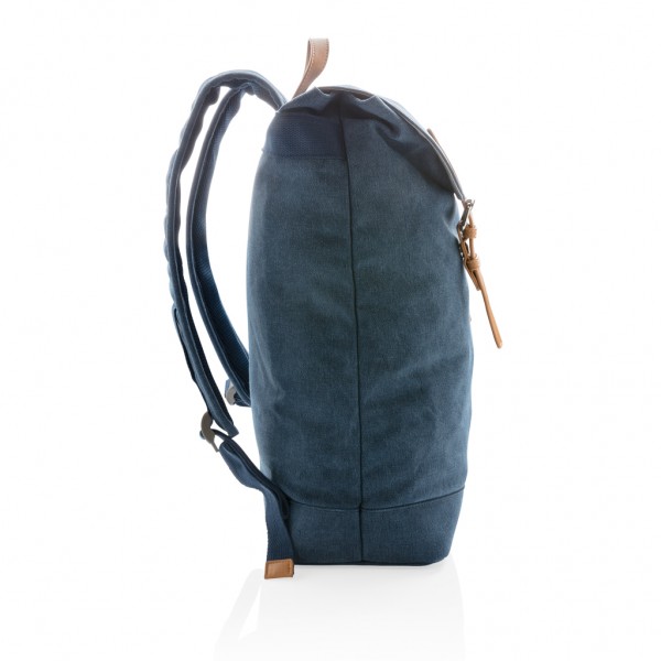 Canvas Laptop-Rucksack, PVC-frei, blau