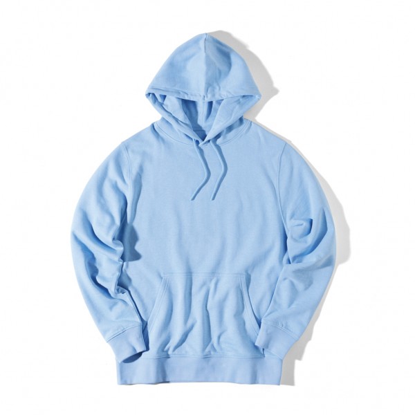 IQONIQ Rila Lightweight Hoodie aus recycelter Baumwolle, sky blue XXS