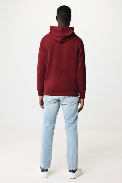 IQONIQ Rila Lightweight Hoodie aus recycelter Baumwolle, burgunderrot XXXL