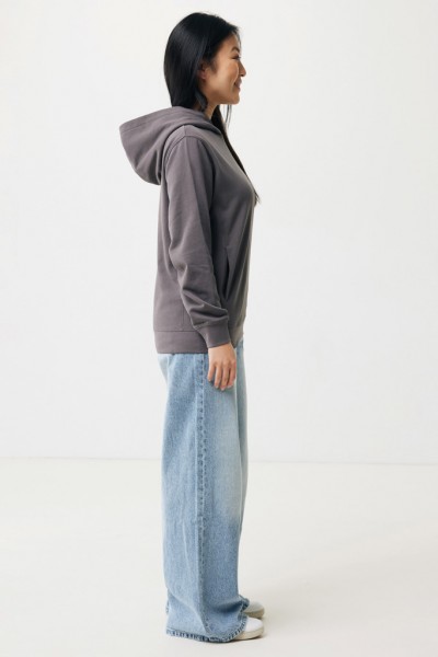 IQONIQ Yengo Hoodie mit Seitentaschen aus rec. Baumwolle, anthrazit L