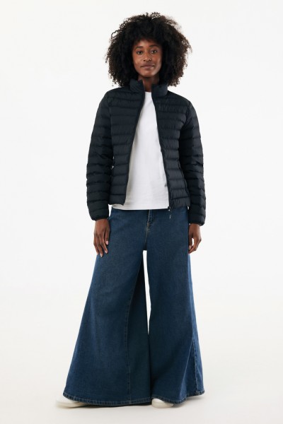 IQONIQ Maiko Damen Steppjacke aus recyceltem Polyester, schwarz XXL