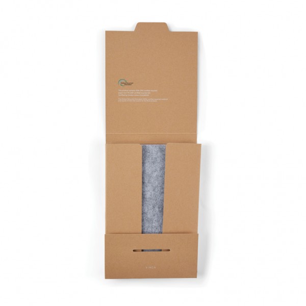 VINGA Albon A5-Notizbuch aus GRS recyceltem Filz, grau