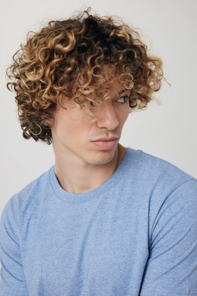 IQONIQ Brett T-Shirt aus recycelter Baumwolle, light heather blue XXS