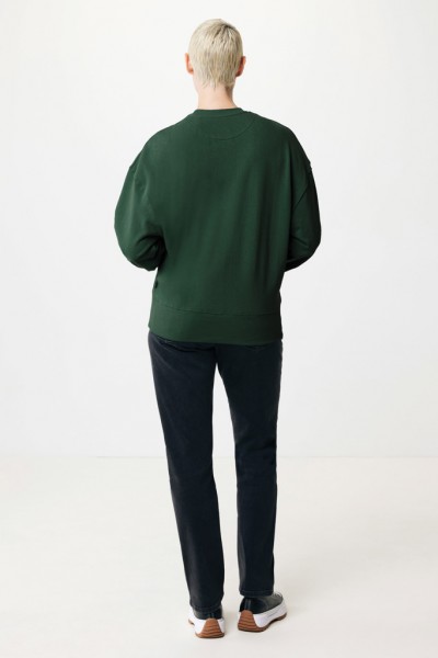 IQONIQ Kruger Relax-Rundhals-Sweater aus recycelt. Baumwolle, forest green S