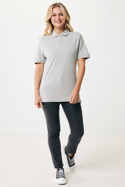 IQONIQ Yosemite Piqué-Poloshirt aus recycelter Baumwolle, heather grey XXS
