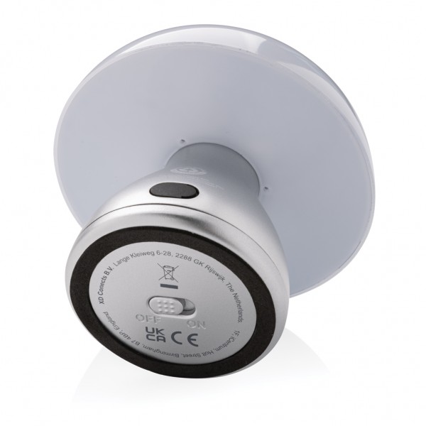 Luming wiederaufladbare USB-Tischlampe aus RCS Kunststoff, grau