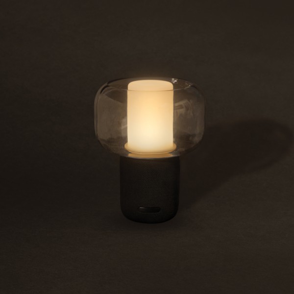 Lux 10W Lautsprecherlampe aus RCS recyceltem Kunststoff, schwarz