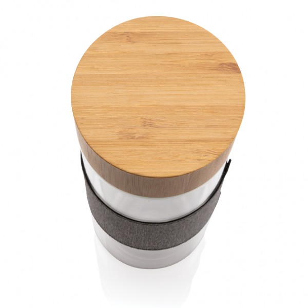 Impact doppelwandige Borosilikatglas-Flasche, transparent