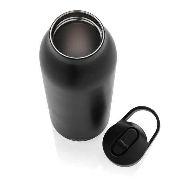 Avira Ara RCS Re-Steel Fliptop Wasserflasche 500ml, schwarz