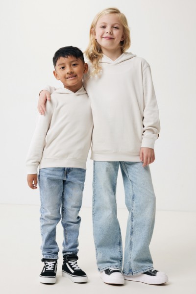 IQONIQ Yengo KidsHoodie mit Seitentaschen aus rec. Baumwolle, ivory white 1314
