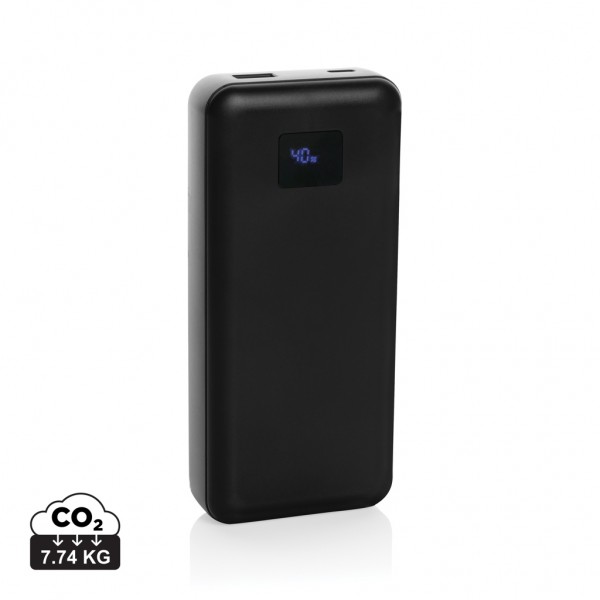 Gridley 20.000mAh 65W Laptop Powerbank aus RCS rPlastik, schwarz