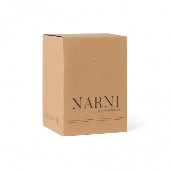 VINGA Narni Laterne aus RCS recyceltem ABS, braun