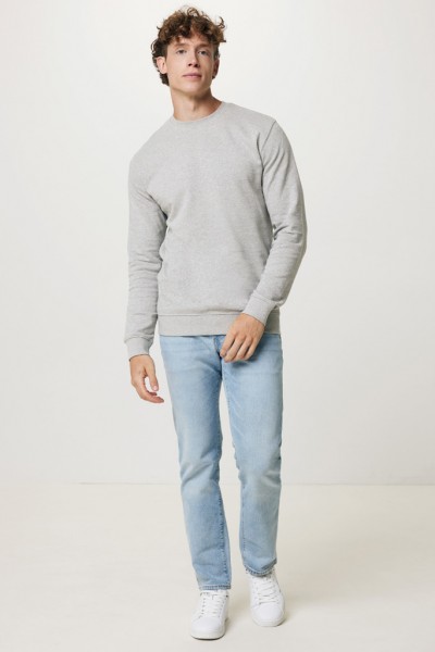 IQONIQ Etosha Lightweight Sweater aus recycelter Baumwolle, light heather grey XXS