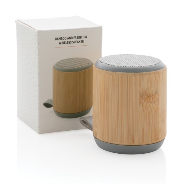 Bambus und Stoff 3W Wireless Speaker, braun