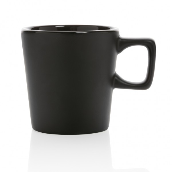 Moderne Keramik Kaffeetasse, 300ml, schwarz