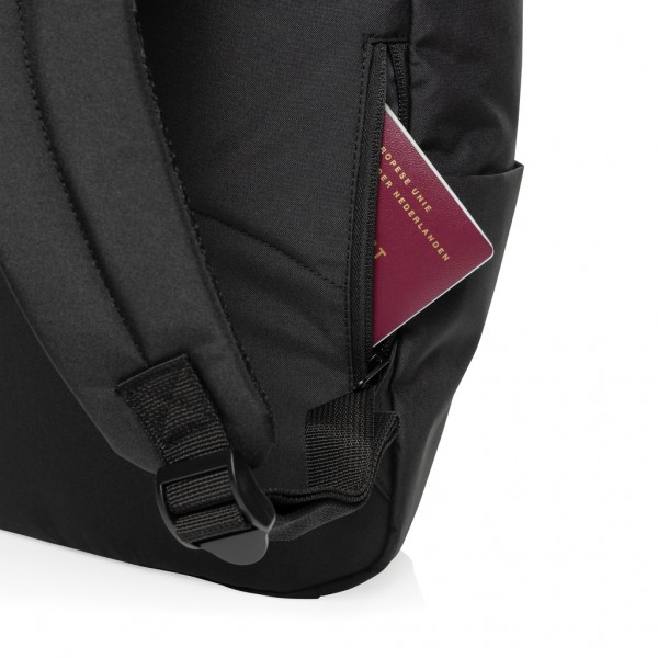 Swiss Peak Aware™ RPET Leonard 15,6`-Laptop-Rucksack, schwarz